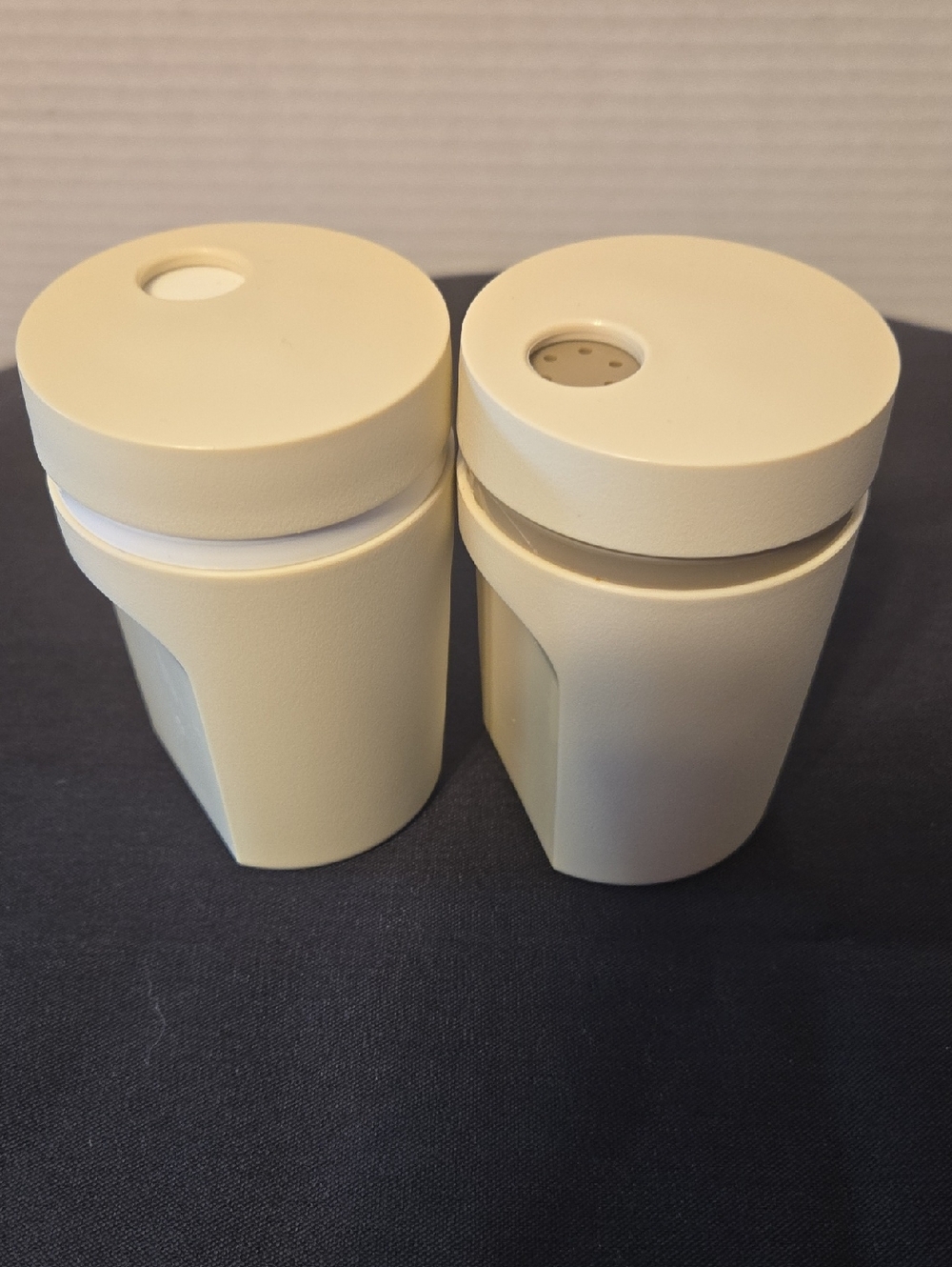 Tupperware Vintage Cream Salt and Pepper Shaker Set -